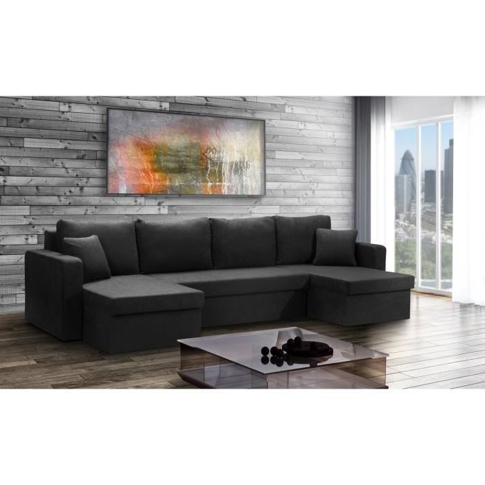 Santiago Canape D Angle En U Convertible 5 Places Coffre De