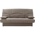 BRAND Clic clac 3 places THELMA - Tissu Soro taupe - Couchage 125x190 cm - L190 x P92 x H96 cm