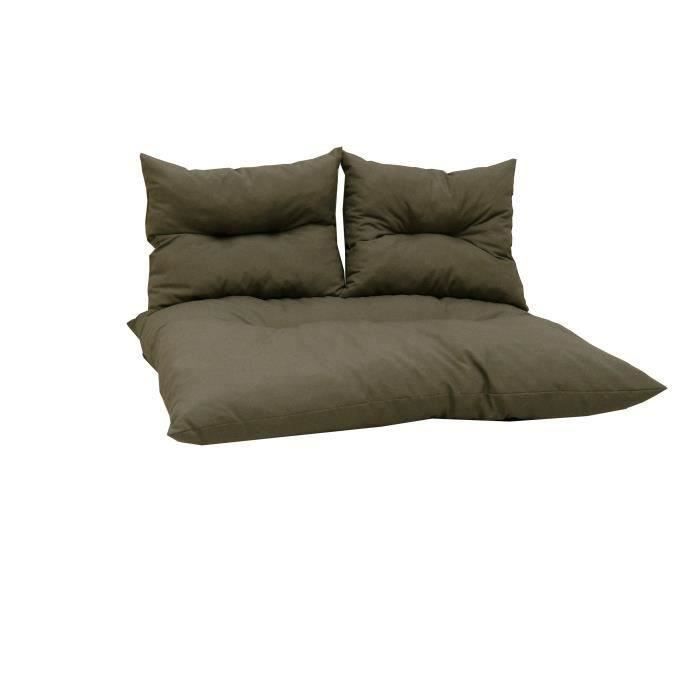 Kit palette classic - Matelas taupe + 2 coussins dossier - JARDIN PRIVE