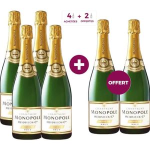 CHAMPAGNE 4 achetées + 2 offertes - Champagne Heidsieck Monopole Brut
