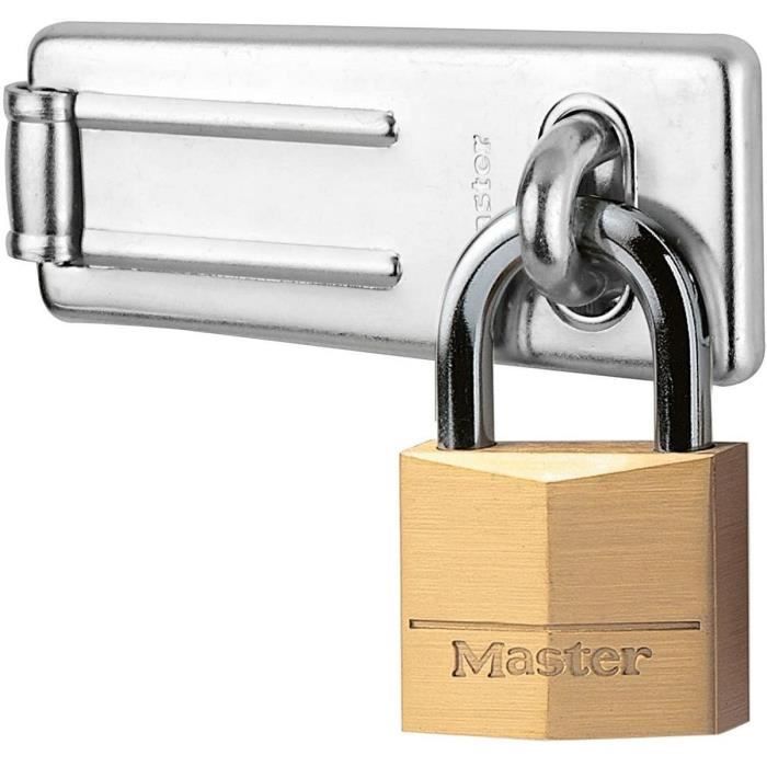 Pack Comprenant un Moraillon de Porte et un Cadenas à Clé - MASTER LOCK - 140703EURD -