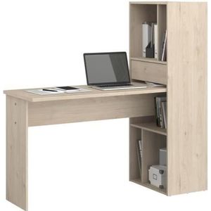 PARISOT Bureau modulable à volonté contemporain - Décor chêne et noir - L 137 / 238 cm - WORKS