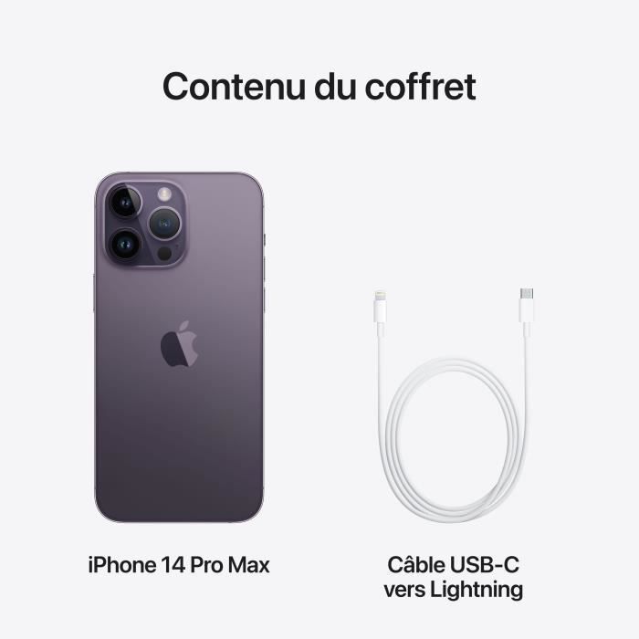 APPLE iPhone 14 Pro Max 128GB Deep Purple - Cdiscount Téléphonie