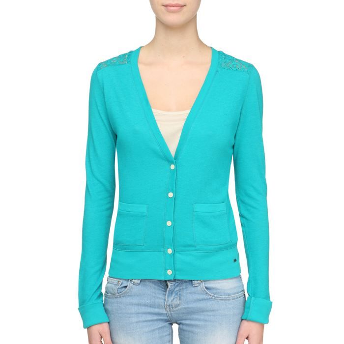 gilet turquoise femme