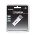 Lecteur de carte mémoire SD/SDHC/SDXC + Micro SDHCUSB - INTEGRAL - Capacité maximale - USB 2.0-1