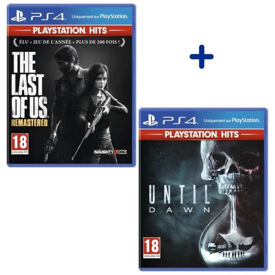 Pack 2 Jeux PS4 PlayStation Hits : The Last Of Us Remastered + Until Dawn