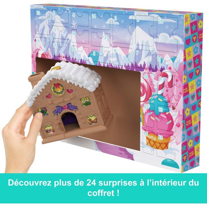 Mattel JFV13 - Polly Pocket-Calendrier De L'Avent Maison En Pain D'Épices - La Poste