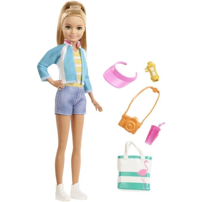 BARBIE Stacie Voyage Coffret Poupee mannequin Inclut 1 poupee Stacie des accessoires de voyage Cdiscount Jeux Jouets