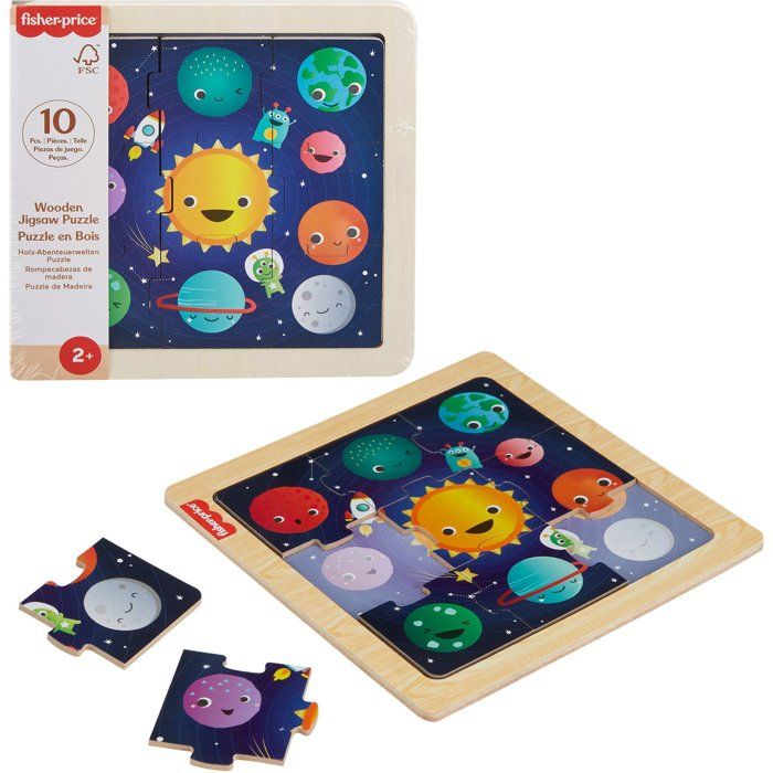 Fisher-Price HXT94 Jouet préscolaire en bois avec motif mandala géométrique, puzzle en bois, 40 pièces, pour enfants à partir de 3 ans