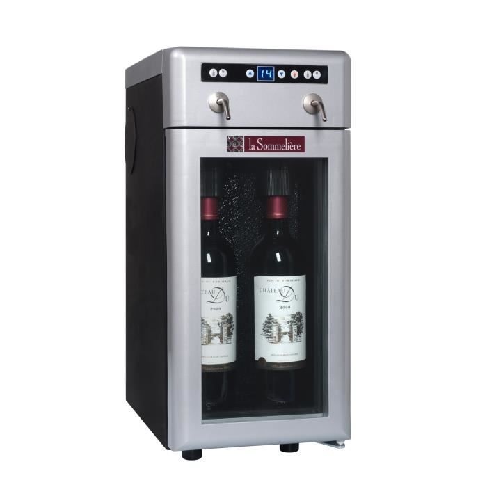 LA SOMMELIERE DVV22 - Distributeur de vin au verre - 2 Bouteilles - L 235 x P 35 x H 525 cm
