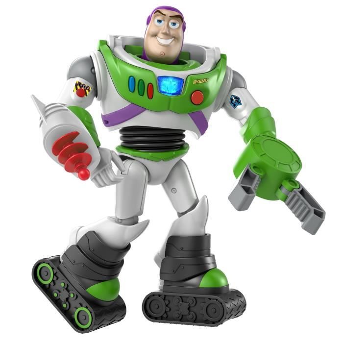 Figurine Buzz l'Éclair Super Armure - Toy Story - MATTEL - 17 cm - Sonore et Lumineux