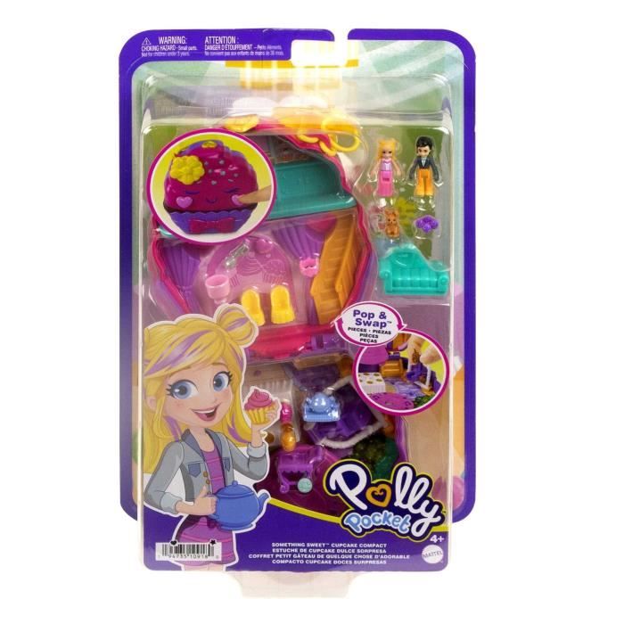 Polly Pocket Coffret Univers Le Cafe Cupcake avec 2 Mini-Figurines et Accessoires, Autocollants et 5 Surprises Cachees, Jouet Enfant, Edition 2018, FRY36 Exclusivité sur Amazon Polly Pocket Coffret Univers Le Cafe Cupcake avec 2 Mini-Figurines et Accessoires, Autocollants et 5 Surprises Cachees, Jouet Enfant, Edition 2018, FRY36 Exclusivité sur Amazon