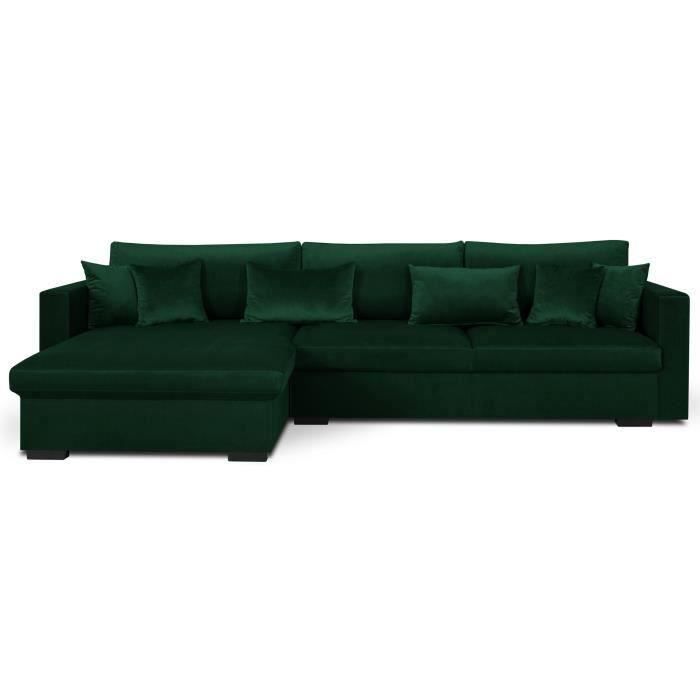 Canape d angle chesterfield en velour - Achat / Vente pas cher