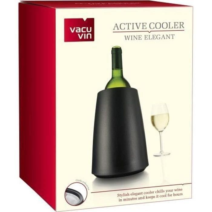 VACUVIN - Seau rafraîchisseur à vin Noir - Elegant Cooler