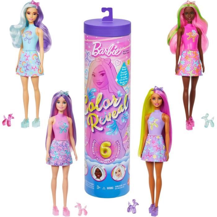 Barbie-Assortiment de Poupées Color Reveal-série animaux en ballon - Barbie - JFV58