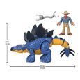 FISHER - PRICE IMAGINEXT -  Jurassic World - Stegosaurus Et Personnage - Figurine d'action 1er age - 3 ans et +-2