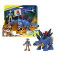 FISHER - PRICE IMAGINEXT -  Jurassic World - Stegosaurus Et Personnage - Figurine d'action 1er age - 3 ans et +-4
