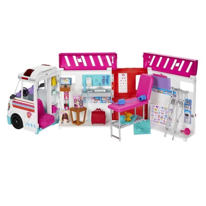 Barbie®-Véhicule Médical-Coffret ambulance et clinique et