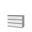 Commode gris blanc