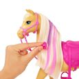 Barbie - Coffret toilettage chevaux avec Poupée Barbie, 2 Chevaux et + de 20 Accessoires - Accessoire Poupée Mannequin - Dès 3 ans-1