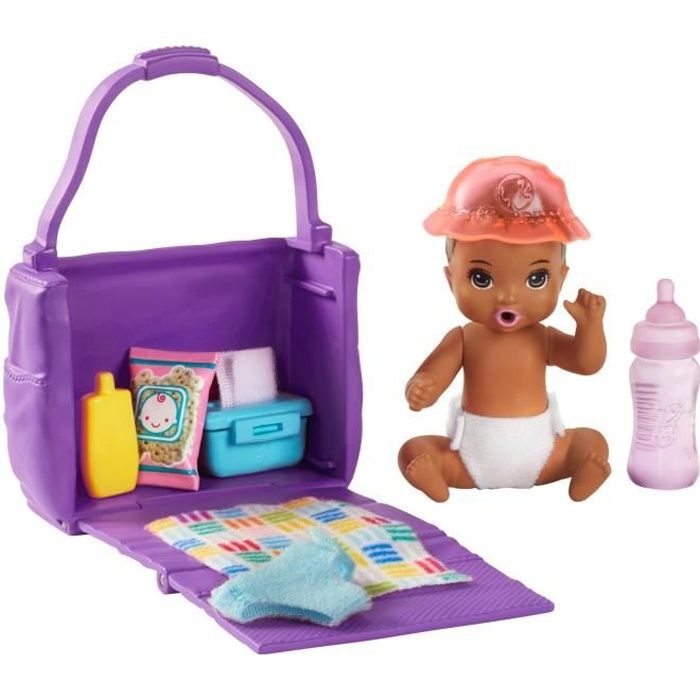 Ensemble BARBIE - Skipper baby-sitter - Bébé et accessoires de toilette -  Changements de couleur - Cdiscount Jeux - Jouets