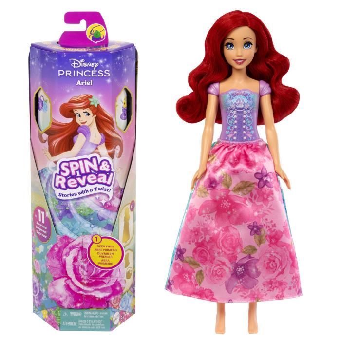Spin Reveal Ariel Mattel Poupee Disney Princesses avec 11 surprises HTV88 Cdiscount Jeux Jouets