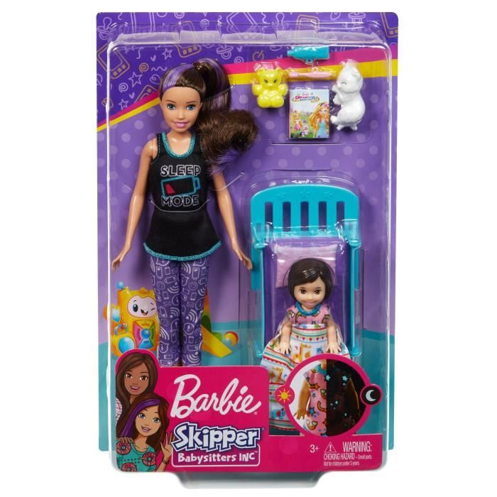 Coffret BARBIE Skipper baby sitter Heure du Dodo Accessoires de