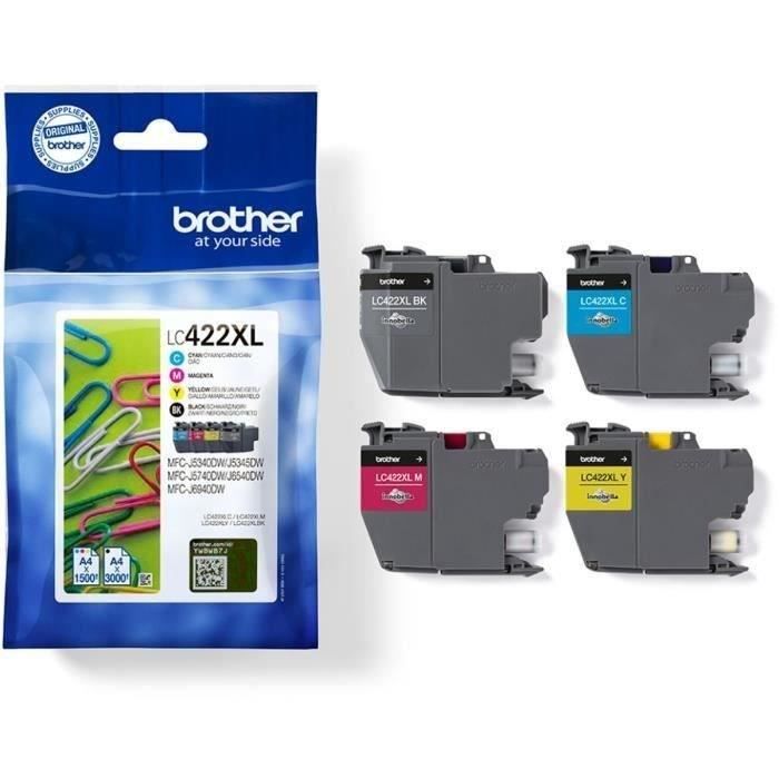 Pack 4 cartouches LC422XLVAL – BROTHER – Pour Business Smart MFC-J5340DW MFC-J5345DW MFC-J5740DW MFC-J6540DW et MFC-J6940DW