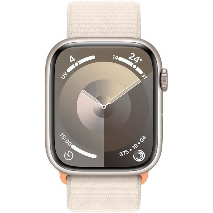 Apple Watch Series 9 GPS - 45mm - Boîtier Starlight Aluminium - Bracelet Starlight Sport Loop - Reconditionné - Etat correct Reconditionné - Apple reconditionné disponible sur Cdiscount Seconde Vie