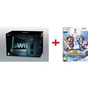 CONSOLE WII CONSOLE Wii NOIRE SPORTS RESORT + MARIO & SONIC AU