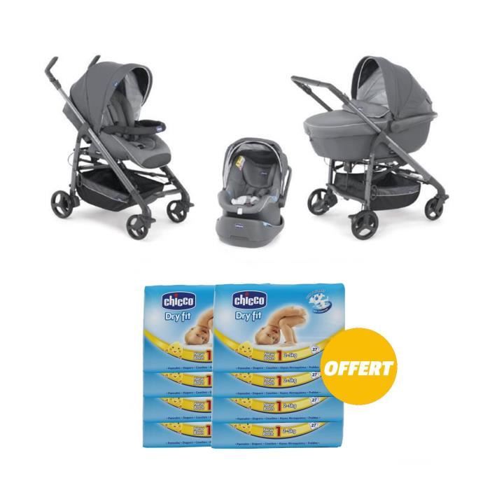 poussette chicco trio love silver