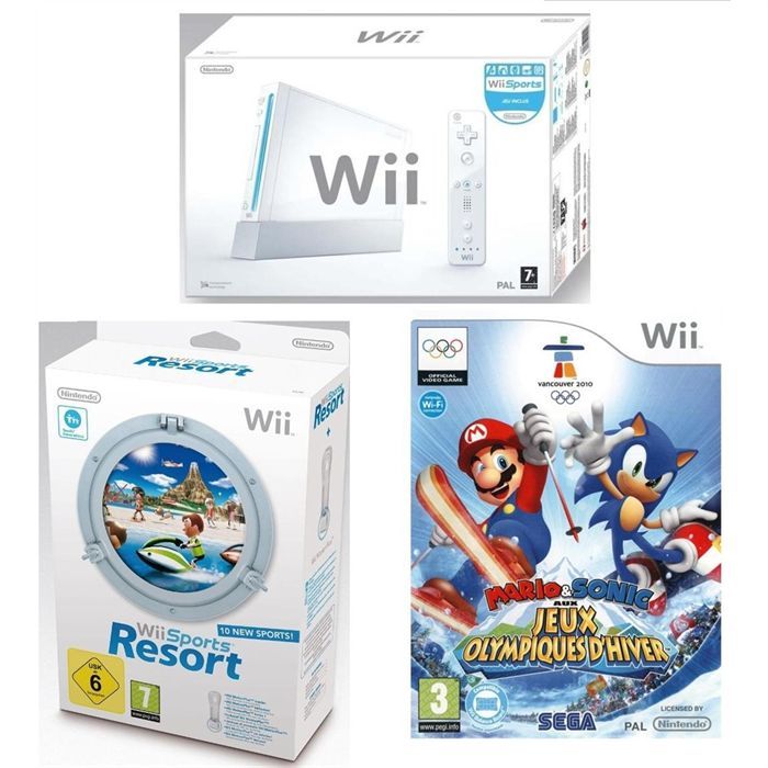 CONSOLE Wii PACK SPORTS + MARIO & SONIC AUX J.O D