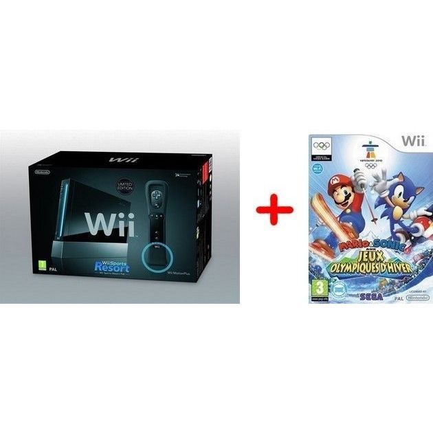 CONSOLE Wii NOIRE SPORTS RESORT + MARIO & SONIC AU Reconditionné -  reconditionné disponible sur Cdiscount Seconde Vie