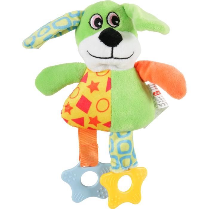 ZOLUX Jouet peluche sonore - 20 x 7 5 x 22 5 cm - Vert - Pour chiot