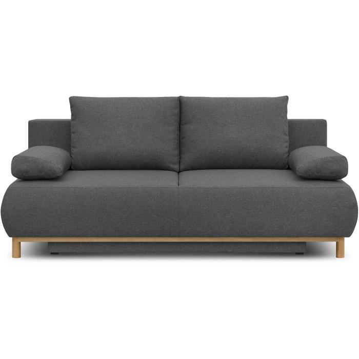 Banquette convertible 3 places MIKA Tissu Coffre de rangement 192 x H 84 x P 93 cm - vue 3