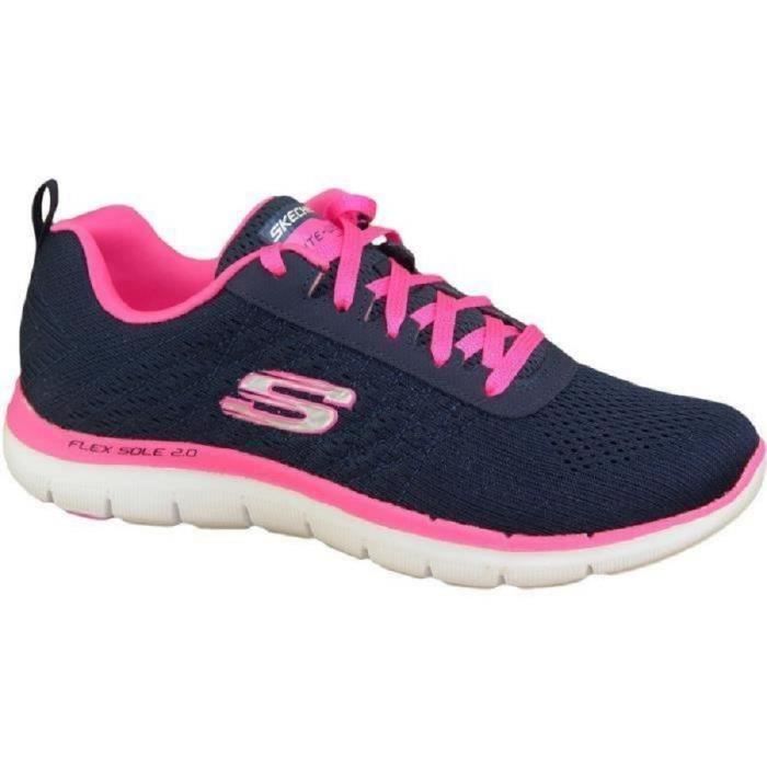 SKECHERS Baskets Flex Appeal Chaussures 2.0 Femme Marine Cdiscount Chaussures