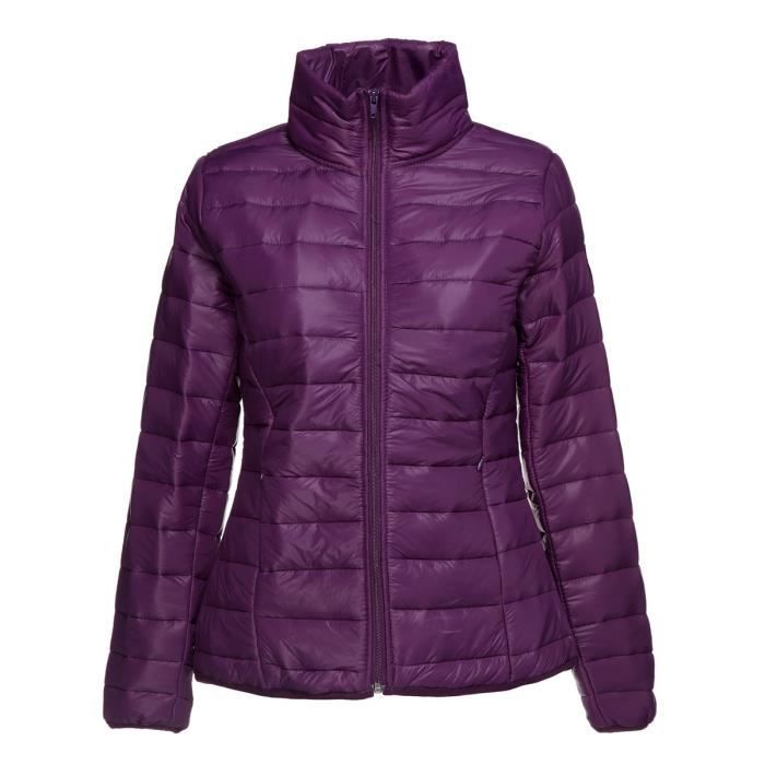 AIRNESS Doudoune Femme Violet Violet Cdiscount Pret a Porter