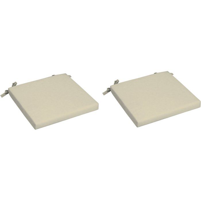 Lot de 2 assises de chaises JARDIN PRIVE Monte Carlo Déhoussable 79 x 59 x 39 cm