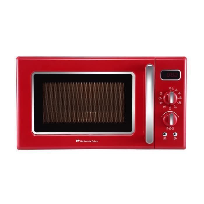 Micro Rouge Destockage CONTINENTAL-EDISON MO20RV - Micro-ondes 20L Rouge - micro ...