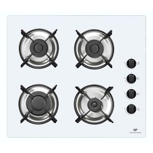 Table de cuisson mixte gaz induction blanc - Cdiscount