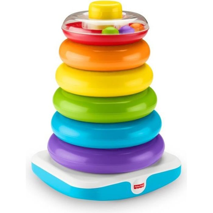 jouet d'éveil fisher-price pyramide arc-en-ciel géante pour bébé à partir de 12 mois