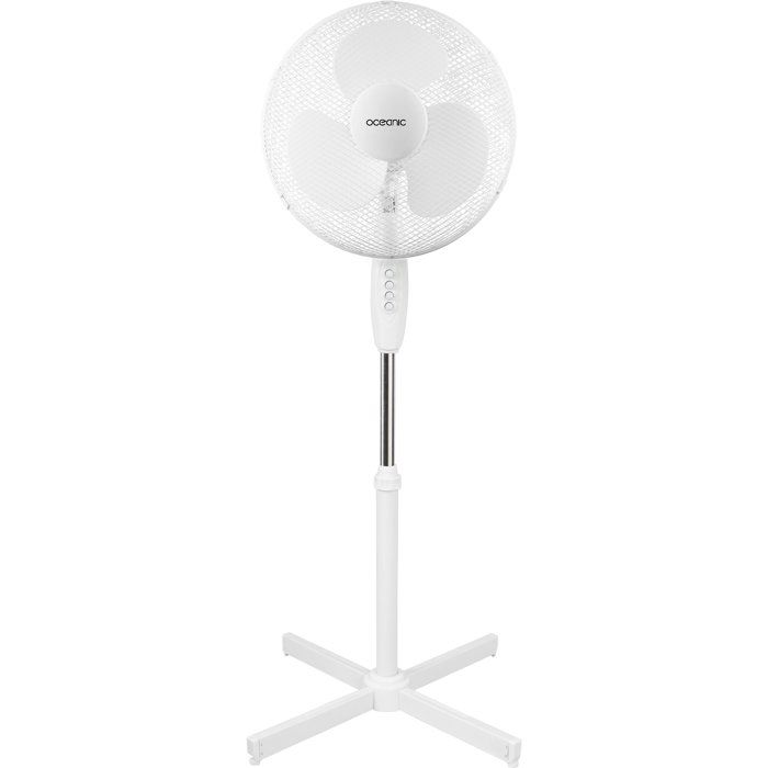 Ventilateur De Pied OCEANIC – 45 W, 41 cm, 3 Vitesses, Oscillant, Inclinable