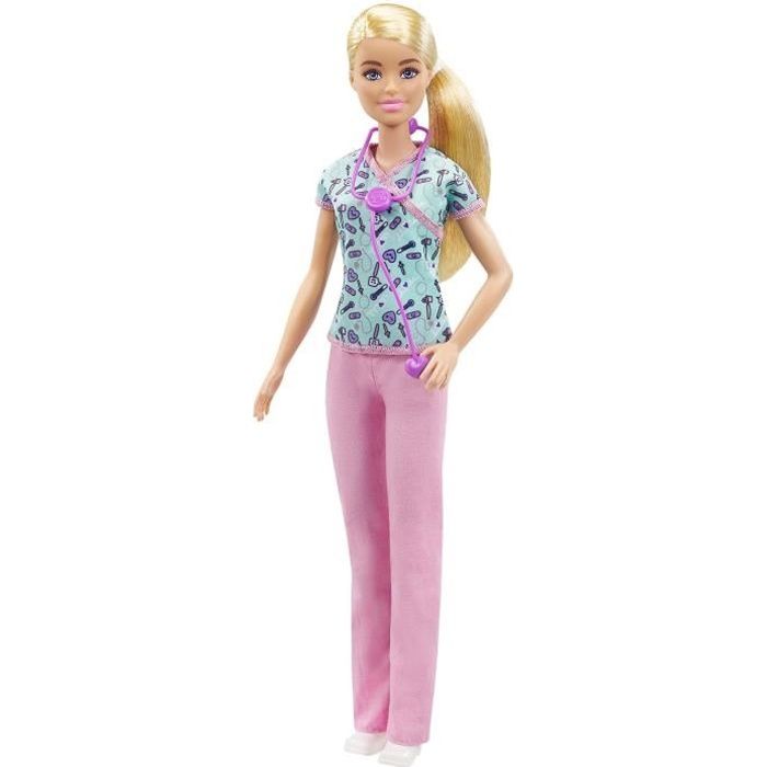 Poupée Mannequin Barbie Infirmière - Marque BARBIE - Dès 3 ans - Accessoires à thème