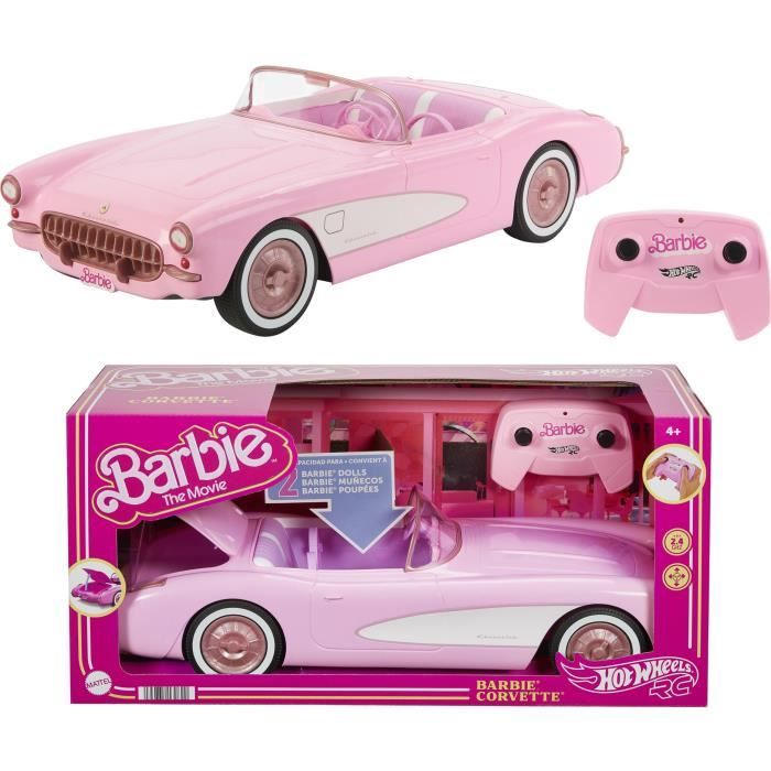 HOT WHEELS Barbie Le Film - Voiture Corvette Radiocommandée à piles HPW40