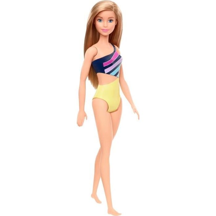 Poupée BARBIE - Maillot de bain à rayures - Jaune - Pour le jeu de bain -  Cdiscount Jeux - Jouets