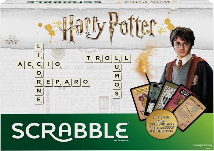 mattel games - scrabble harry potter - jeu de société et de lettres - 2 à 4 joueurs - dès 10 ans