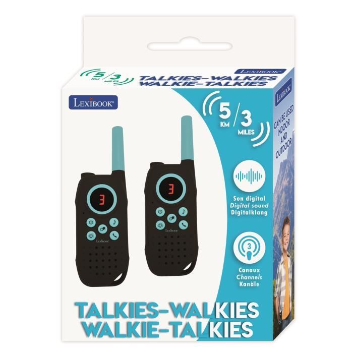 LEXIBOOK Talkie-walkie enfant Pat Patrouille portée 120 m clip lot de 2