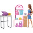 Barbie - Coffret Barbie Boutique Création - Poupée Mannequin - 5 ans et + - BARBIE - HKT78 - POUPEE MANNEQUIN BARBIE-0