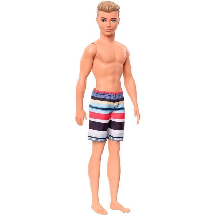Barbie Plage Ken Poupée avec Shorts de bain 