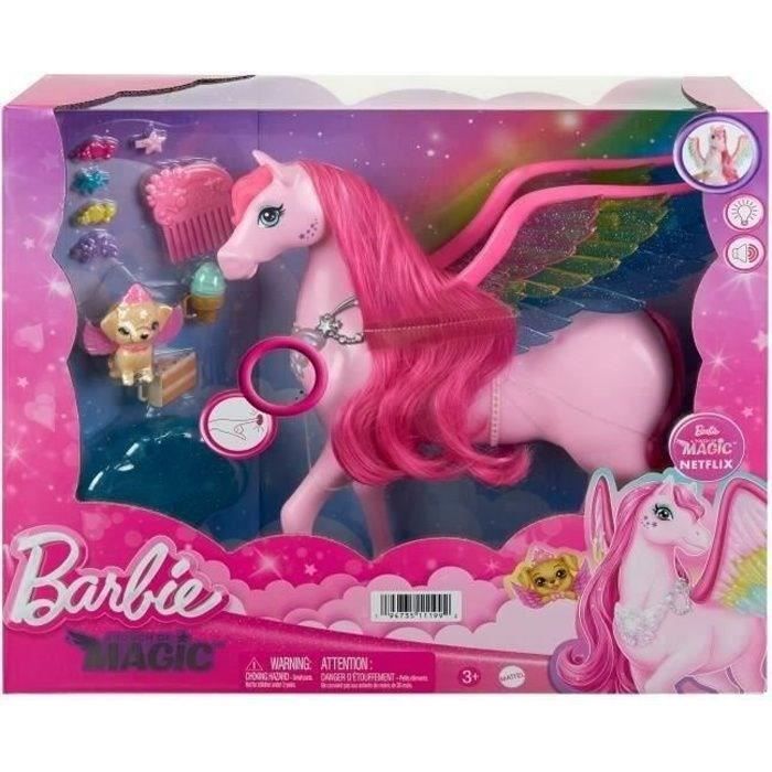 Cheval Barbie Mattel 2002 – Crinière Rose Et Selle – Poupée Animal Rare